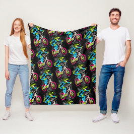 Couverture Polaire Bmx Fleece Blanket - Bmx Bike Graffiti