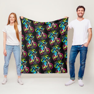 Couverture Polaire Bmx Fleece Blanket - Bmx Bike Graffiti
