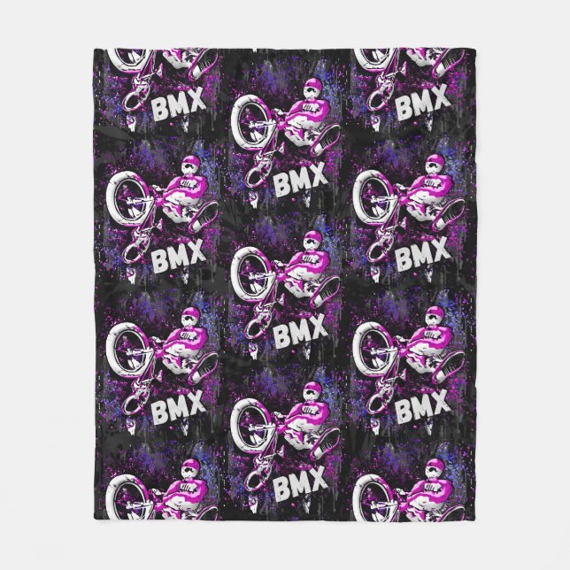 Couverture Polaire Bmx Freestyle Trick Jump - Bmx Fleece Blanket (Devant)