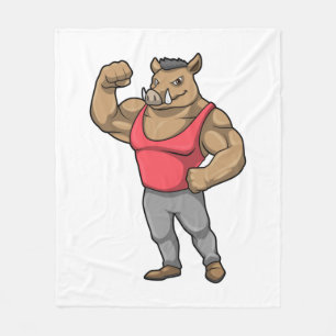 Couverture Polaire Boar Bodybuilder Muscles Bodybuilding