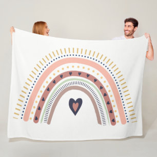 Couverture Polaire Bohème Moderne Minimaliste Tendance Chic Arc-en-ci