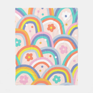 Couverture Polaire Boho bébé été whimsical arc-en-ciel transparent pa