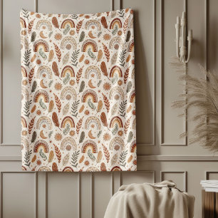 Couverture Polaire Boho Chaud et Whimsical Rainbow Vie relaxante
