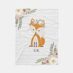 Couverture Polaire Boho Dusty Fox gris bois personnalisé