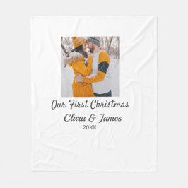 Couverture Polaire Boho moderne notre premier nom de couple photo de 