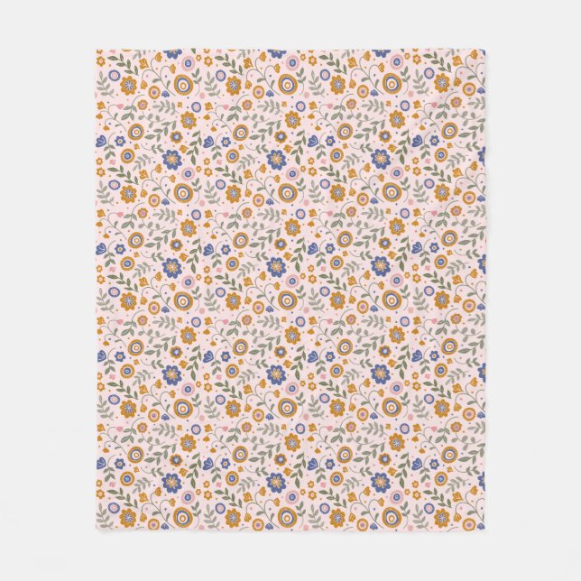 Couverture Polaire Boho motif 01,w Lpink BG (Devant)