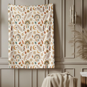 Couverture Polaire Boho Rêve Moderne Arc-en-ciel Couleurs moelleuses