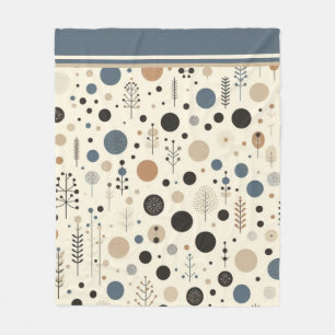 Couverture Polaire Bois Abstrait