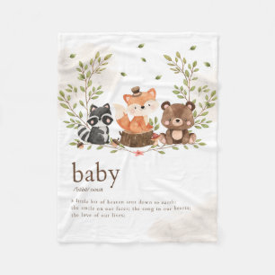Couverture Polaire Bois Animaux Pépinière Famille Signification