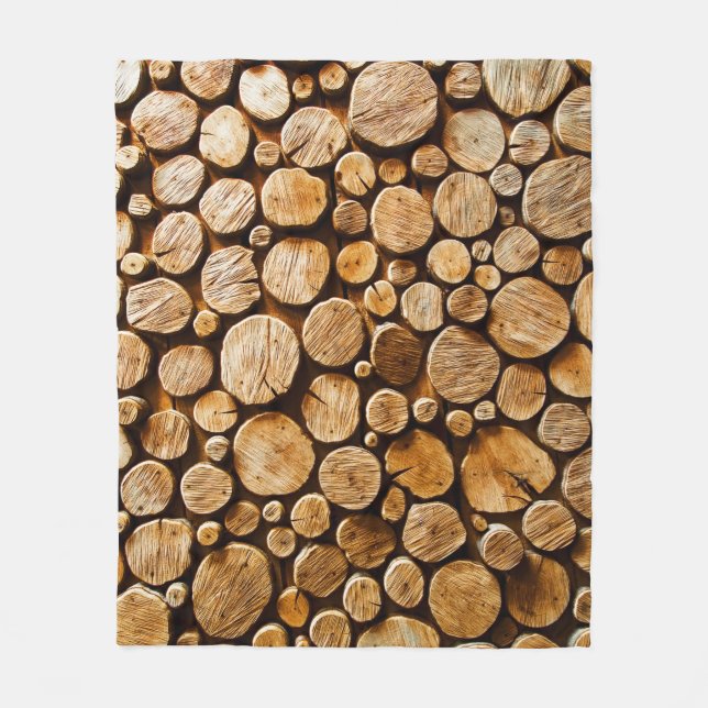 Couverture Polaire Bois naturel : texture du journal de gros plan (Devant)