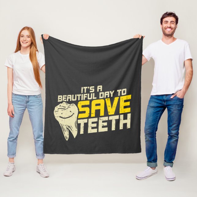 Couverture Polaire Bon Jour Pour Sauver Les Dents Hygiéniste Dentaire (En situation)