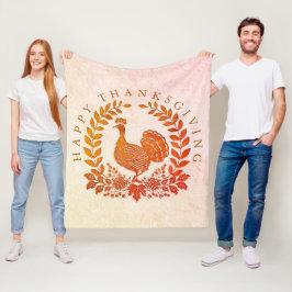 Couverture Polaire Bon thanksgiving Turquie Blanche polaire