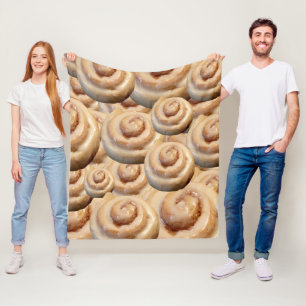 Couverture Polaire Bonheur de petit pain de cannelle