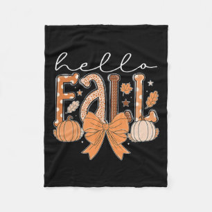 Couverture Polaire Bonjour Automne Vibes Automne Thanksgiving Holiday