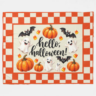 Couverture Polaire Bonjour les fantômes de Halloween Chauves-souris C