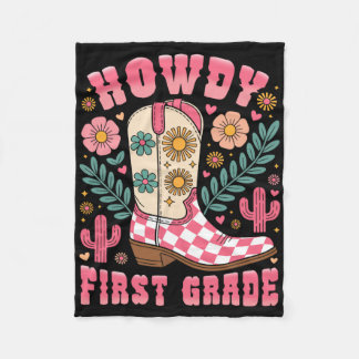 Couverture Polaire Bonjour professeur de première année western Cowbo
