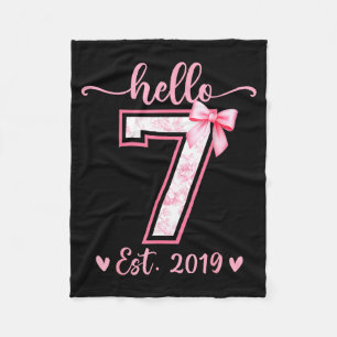 Couverture Polaire Bonjour sept est 2019 7e fille d'anniversaire coqu