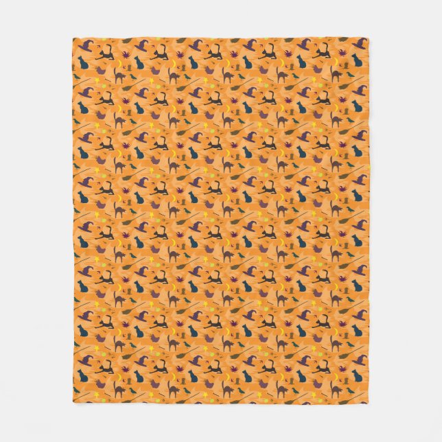 Couverture Polaire Bonjour sorcière - sans couture motif Halloween. P (Devant)