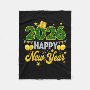 Couverture Polaire Bonne année 2026 Famille de jumelage