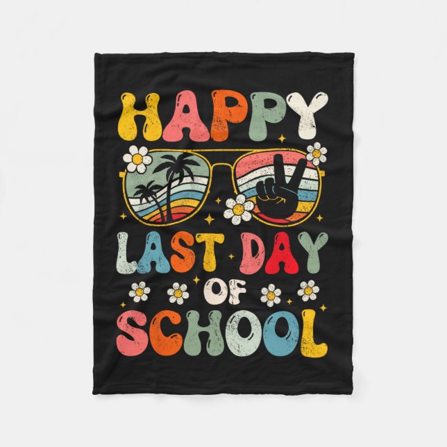 Couverture Polaire Bonne Dernière Journée D'Été De L'École Enseignant (Devant)