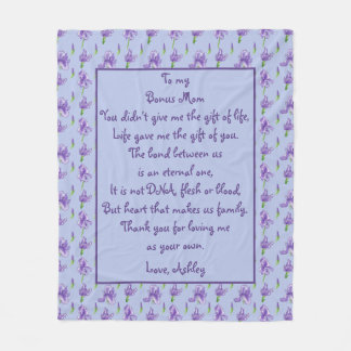 Couverture Polaire Bonus Maman Purple Iris Moyenne Blanche Toison