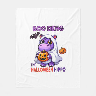 Couverture Polaire Boo Deng L'Halloween Hippo Cute Bouncy Pig Costu