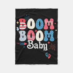 Couverture Polaire Boom Boom Baby 4 juillet Tee pour la fête de l'ind