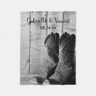 Couverture Polaire Boots rustiques Cowboy Pays Mariage occidental