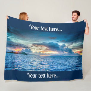 Couverture Polaire Bora Bora Ocean View Photographie