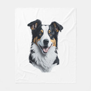 Couverture Polaire Bordure face Collie