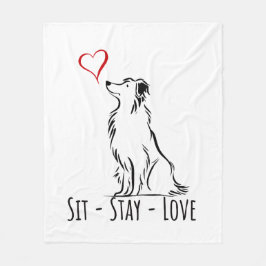 Couverture Polaire Bordure Séjour-Amour Collie