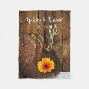 Couverture Polaire Bottes de cowboy, Mariage campagnard de la marmite