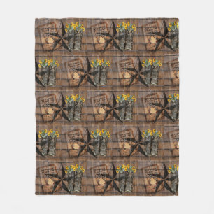 Couverture Polaire Bottes Russe Texas Star Western Pistol Cowboy