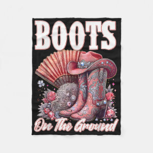 Couverture Polaire Bottes Sur Le Terrain Boot Cowboy Western Cowgirl 