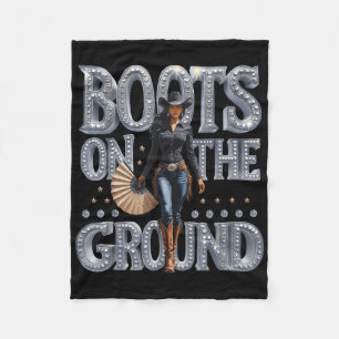 Couverture Polaire Bottes Sur Le Terrain Distance Western Cowgirl Boo