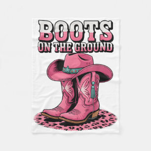 Couverture Polaire Bottes Sur Le Terrain Pays Cowboy Western Cowgirl