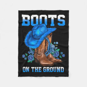 Couverture Polaire Bottes Sur Le Terrain Pays Western Cowboy Cowgirl