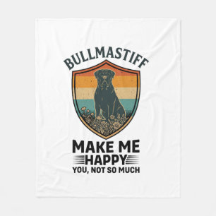 Couverture Polaire Bouclier de Bullmastiff Me Rends Heureux Chien Cou