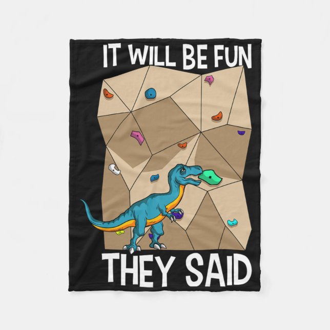 Couverture Polaire Bouldering Climber Boulderer Artificial Dinosaur C (Devant)