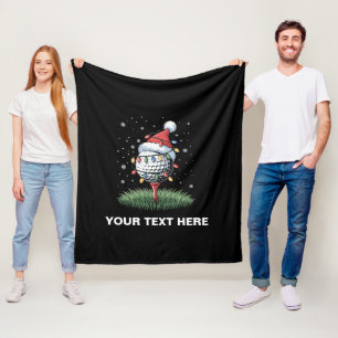 Couverture Polaire Boule de golf personnalisée Chapeau de Père Noël A