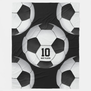 Couverture Polaire Boule du football du football de Personalizable