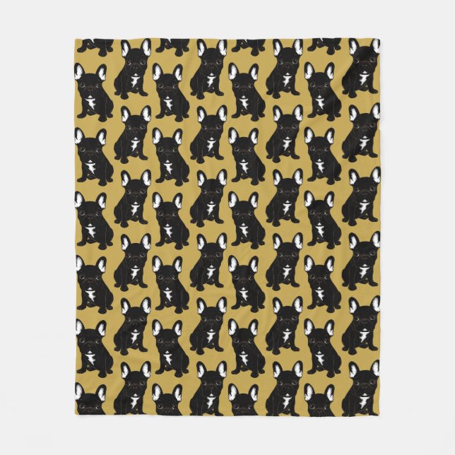Couverture Polaire Bouledogue français Brindle (Devant)