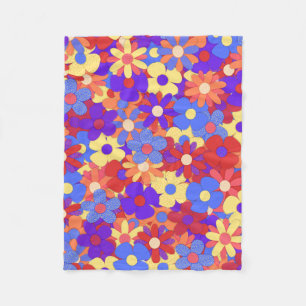 Couverture Polaire Bouquet bouillonnant Blanche en polaire