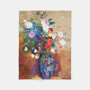 Couverture Polaire Bouquet de fleurs par Odilon Redon