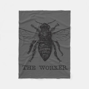 Couverture Polaire Bourdon noir ouvrier abeille miel