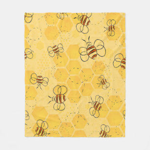 Couverture Polaire Bourdonnement d'abeilles Abeilles à miel Mignonnes