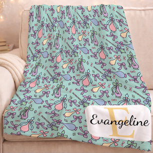 Couverture Polaire Bouteilles esthétiques florales pastel personnalis