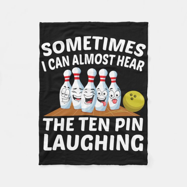 Couverture Polaire Bowling Funny Bowler Entendre La Dix Épingles Rire (Devant)