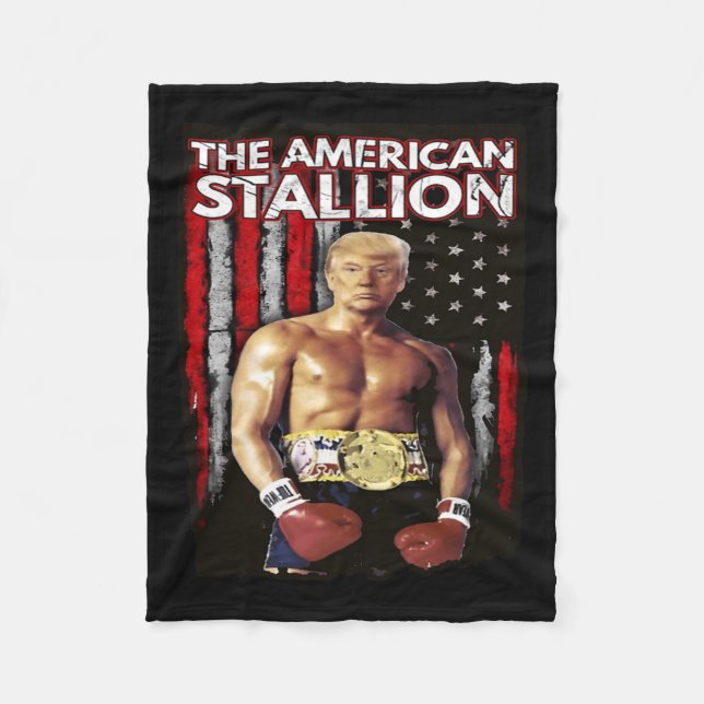 Couverture Polaire Boxer Trump Rocky Trump meme Trump 2024 (Devant)