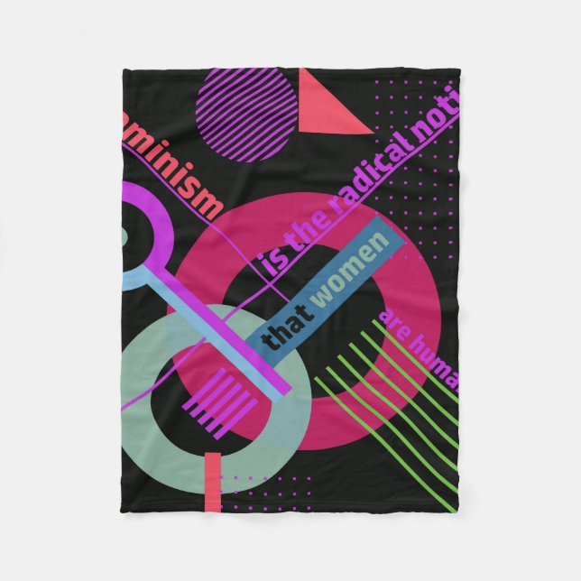 Couverture Polaire Brahaus géométriques avec typographie (Devant)